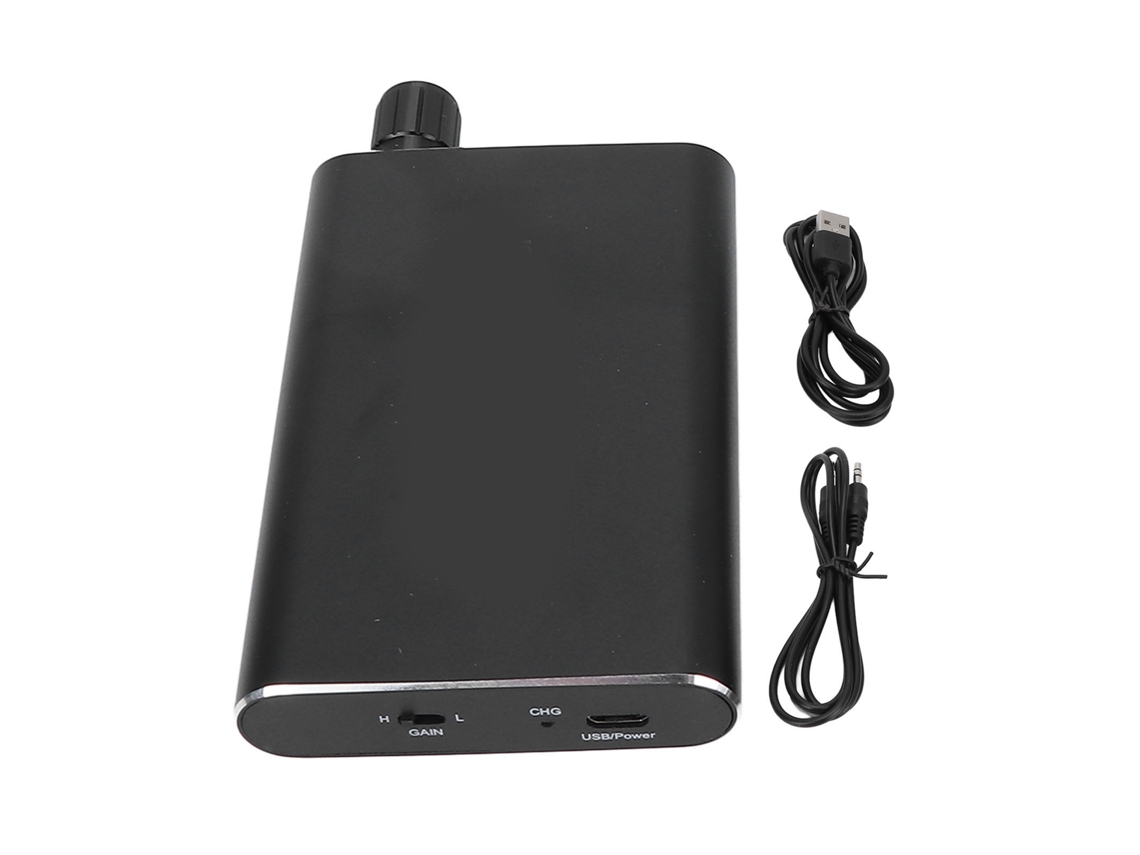 Amplificador Portátil De Auriculares Hifi Con Selector De Ganancia De 2 Niveles Y Entrada Auxiliar De 3,5 Mm De Bajo Ruido.