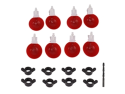 8 bebederos automáticos grandes para pollos, universales y espesados, color rojo