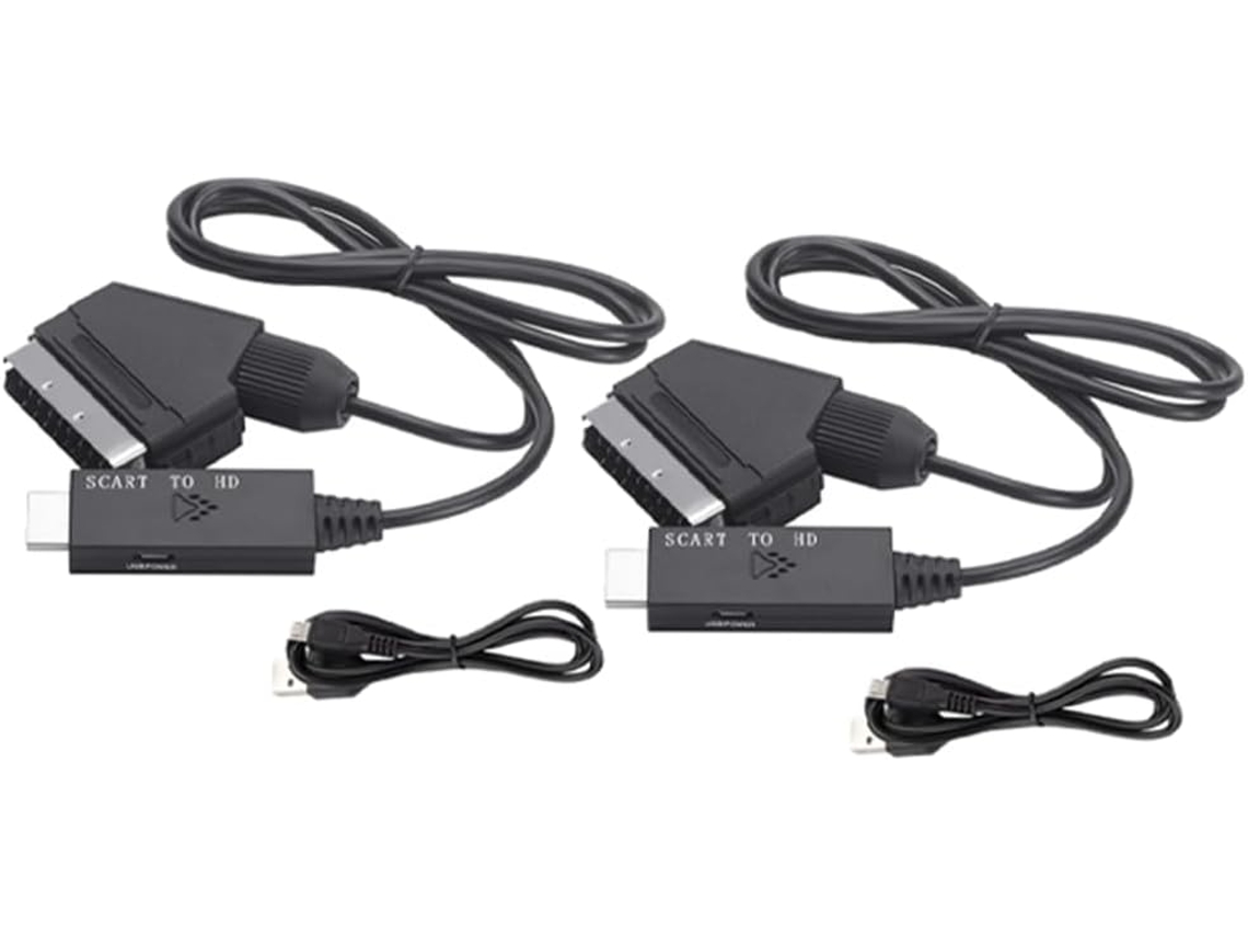 Adaptador De Audio Y Vídeo Para Tv Compatible Con Scart A Cable