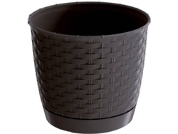 Maceta PROSPERPLAST Ratolla Round (Marrón - 19 x 19 x 16.5 cm)