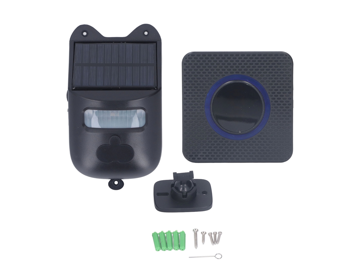 Timbre Solar Con Sensor De Movimiento Inalámbrico Infrarrojo, Alarma Para Granjas, Campings, Casas Y Jardines, Enchufe Ue De 110-240 V