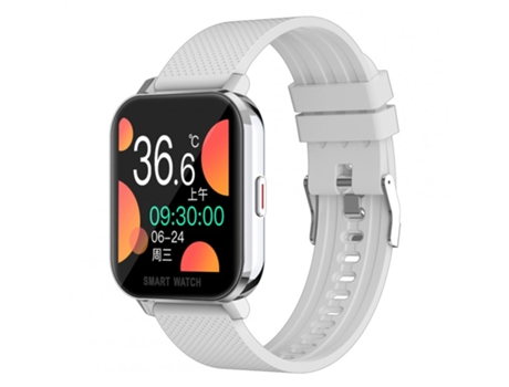 Smartwatch Todo-en-Uno Muñeca Compatible para iOS Android Cinturón de Silicona Blanco