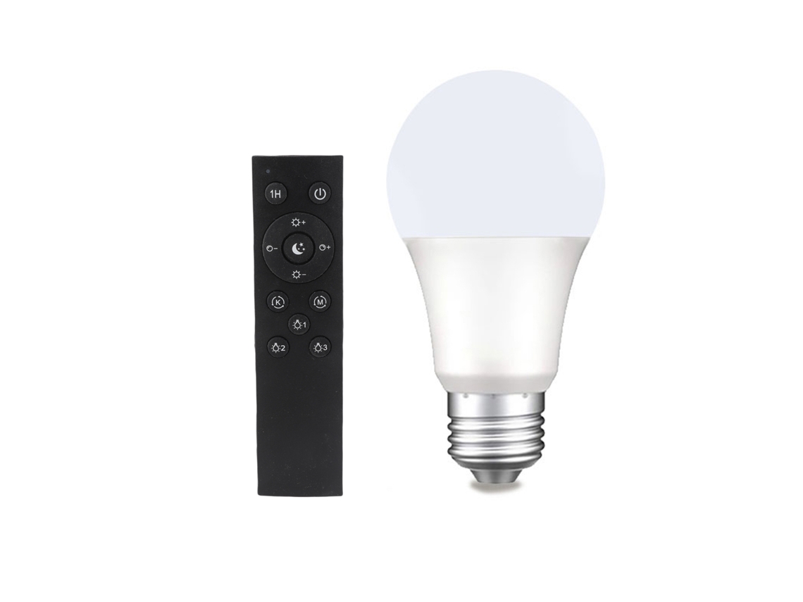 Bj-lâmpada Led Inteligente Com Controle Remoto Regulável E Mudança De Cor Base E26/e27