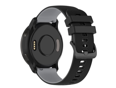 Correa de Silicona dos colores 22mm textura de rejilla para Suunto 5 Peak/Samsung Galaxy Watch3 45mm/Huawei Watch 3 - negro/gris