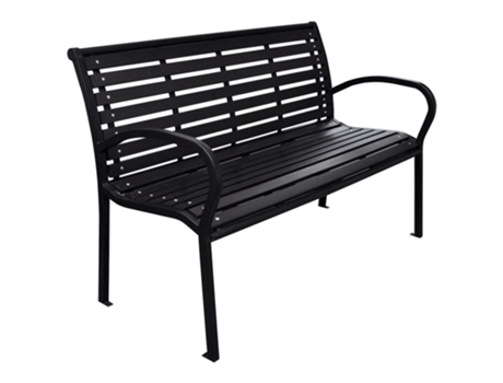 Banco De Jardín VIDAXL Negro WPC (116x59x81 )