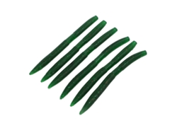 Danu26-6pcs/set Cebo Artificial De Gusano De Fideos Resistente A Mordeduras Pvc Maggot Lombriz Verde Oscuro Accesorios De Pesca