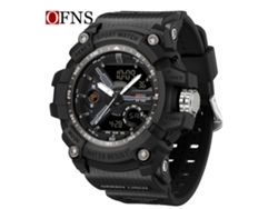 Reloj Despertador Electrónico Multifuncional (totalmente Negro) Con Acabado Luminoso, Resistente Al Agua Y A Los Golpes.