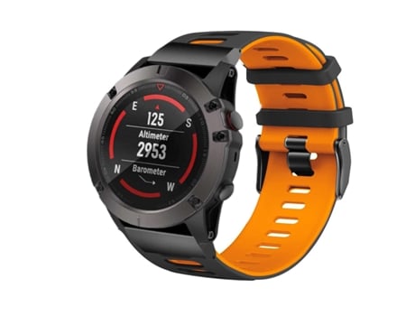 Correa para Garmin Fenix 5X Negro y Naranja