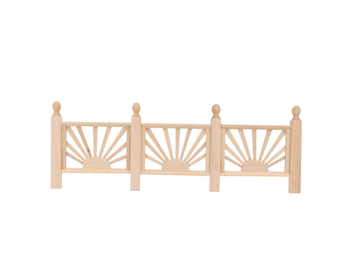 Barandilla De Madera En Miniatura Para Casa De Muñecas Escala 1:12, Accesorio De Jardín Y Decoración De Balcón.