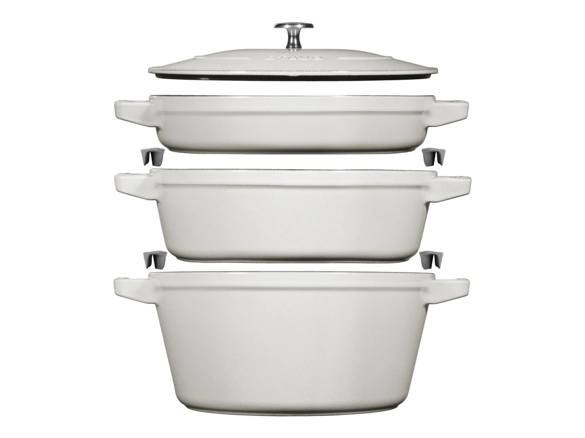 Stackable Set Batería de cocina 3-pzs, Hierro fundido STAUB