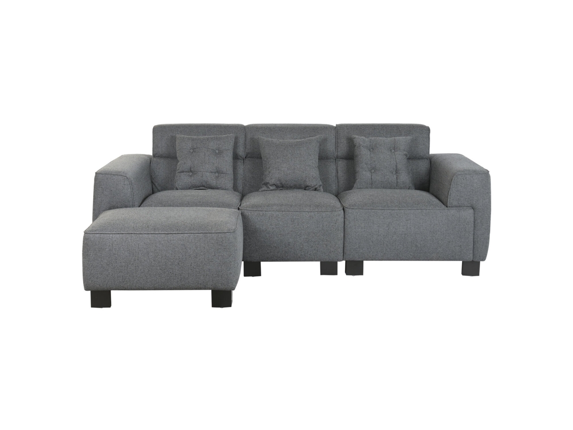 Sofa Poliester Madera Modular 231x170x82cm