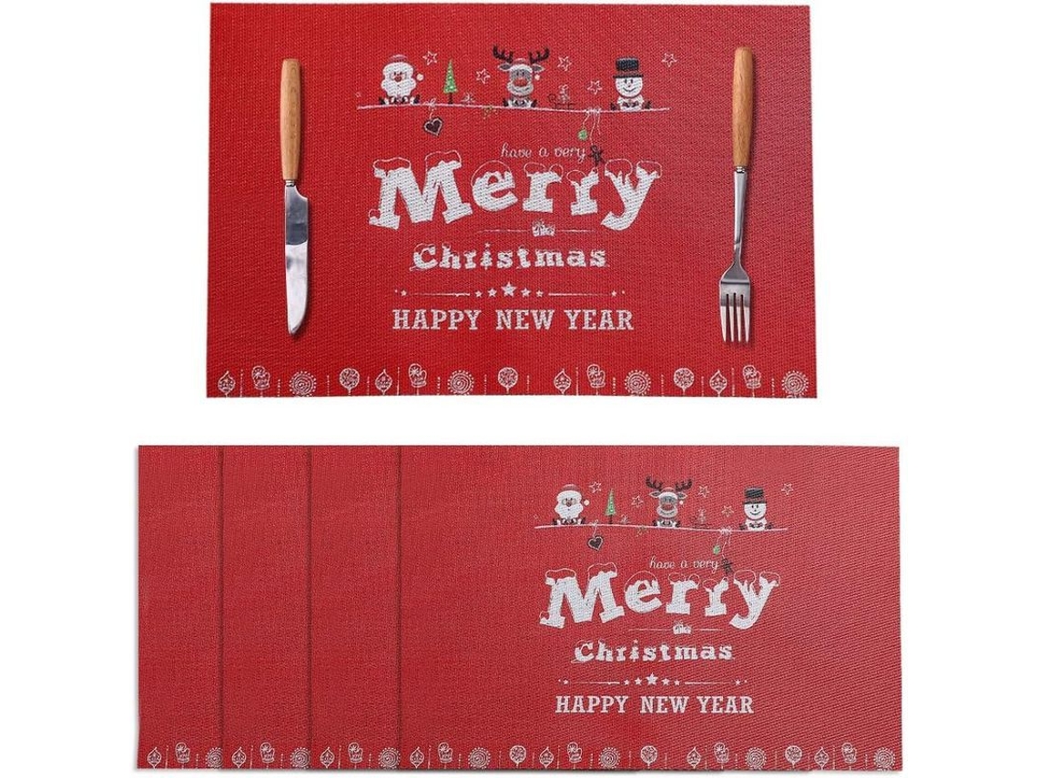 2026altiro-juego De 4 Servilletas Navideñas Lavables De Pvc Para Mesa, Cocina, Decoración Del Hogar O Como Regalo.