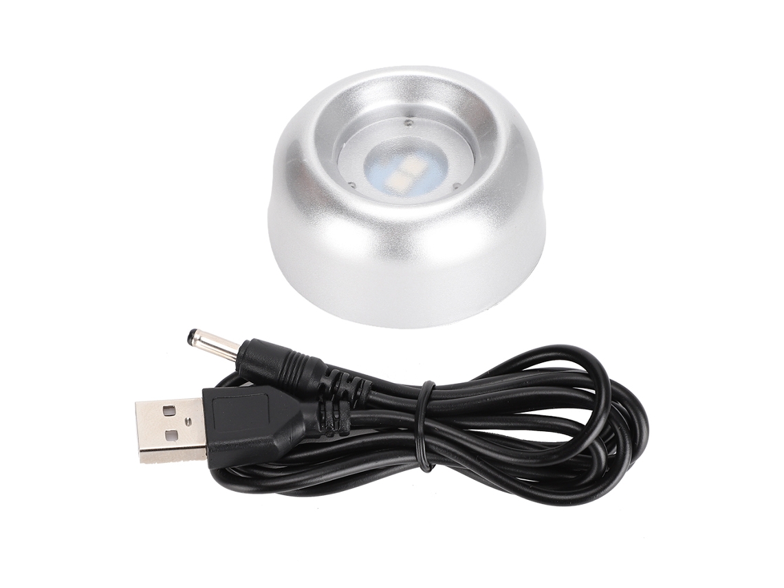 Base De Luz Led Colorida Para Soporte De Exhibición De Bola De Cristal: Práctica Y Duradera.