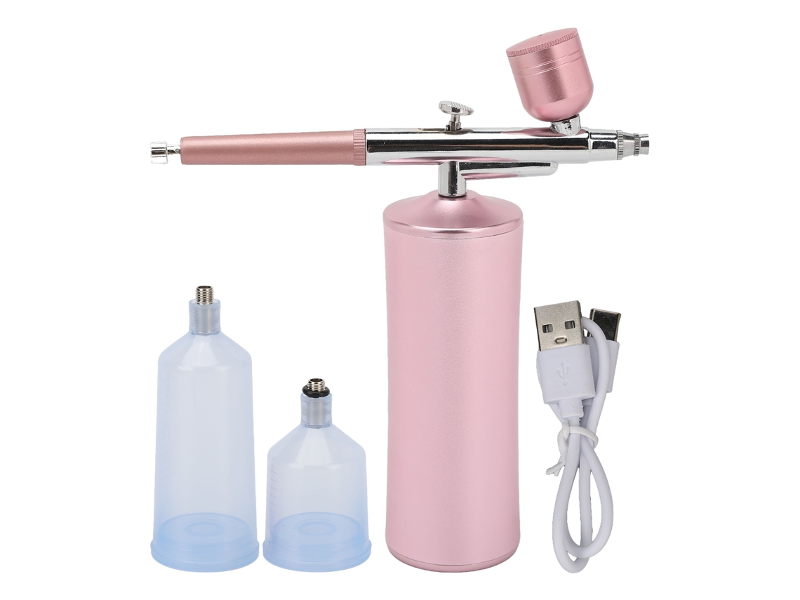 Inyector De Oxígeno Facial Rosa Com 3 Garrafas, Recarregável Via Usb, Hidratação Profunda Para A Pele