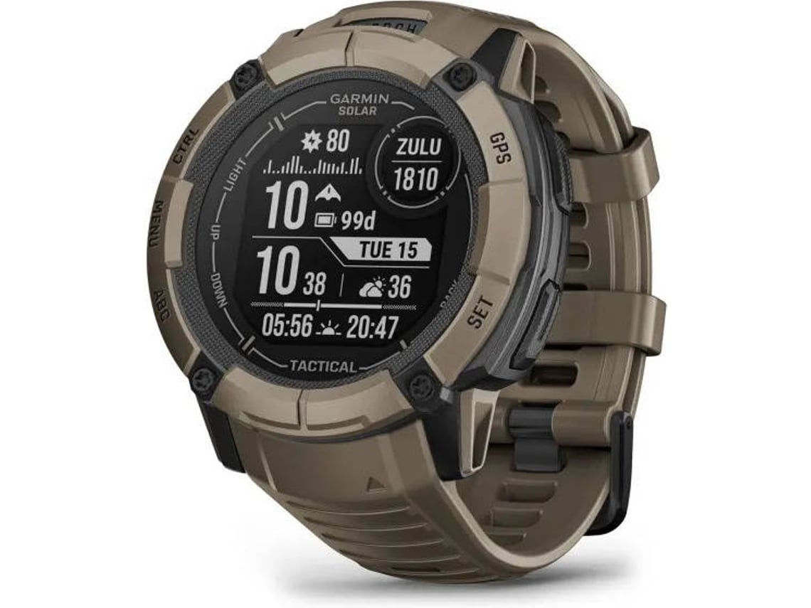 Smartwatch GARMIN Instinct 2X Tactical Edition (Bluetooth - Hasta 40 días de autonomía con energía solar - Marrón)