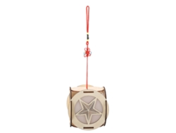 Lámpara De Noche Decorativa De Madera Con Hueco Calado Y Farol De Nudo Chino