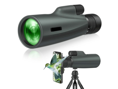 Prismáticos monoculares telescopio HD de 10-30x50 mm para adultos con prisma BAK4 y FMC óptico telescopio monocular para observación de aves KKVOGM...