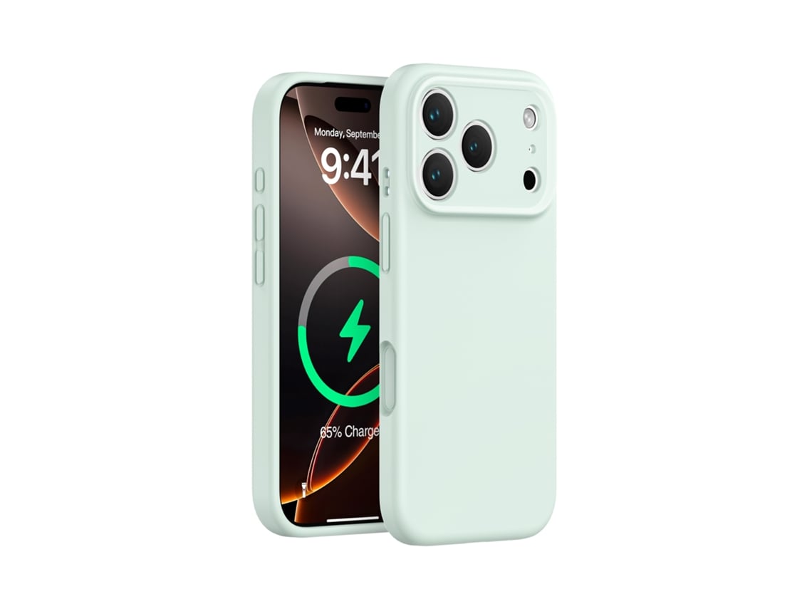 (verde Claro, Iphone 14 Pro Max) Funda Magnética De Silicona Líquida Para Iphone, Cobertura Total Con Aberturas De Precisión Y Botones Integrados.