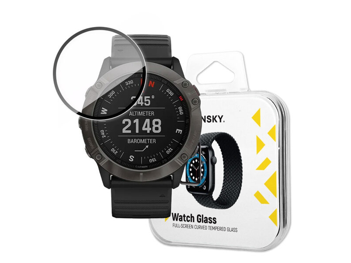 Cristal protector híbrido para Garmin Fenix 6 Pro, color negro Vayotoy