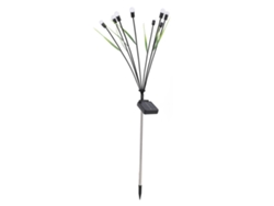 Luces solares LED Firefly 2026, 800 mAh, IP65, resistentes al agua, para jardín, Navidad, bodas, 8 cabezales, palo negro con hojas, luz blanca cálida.