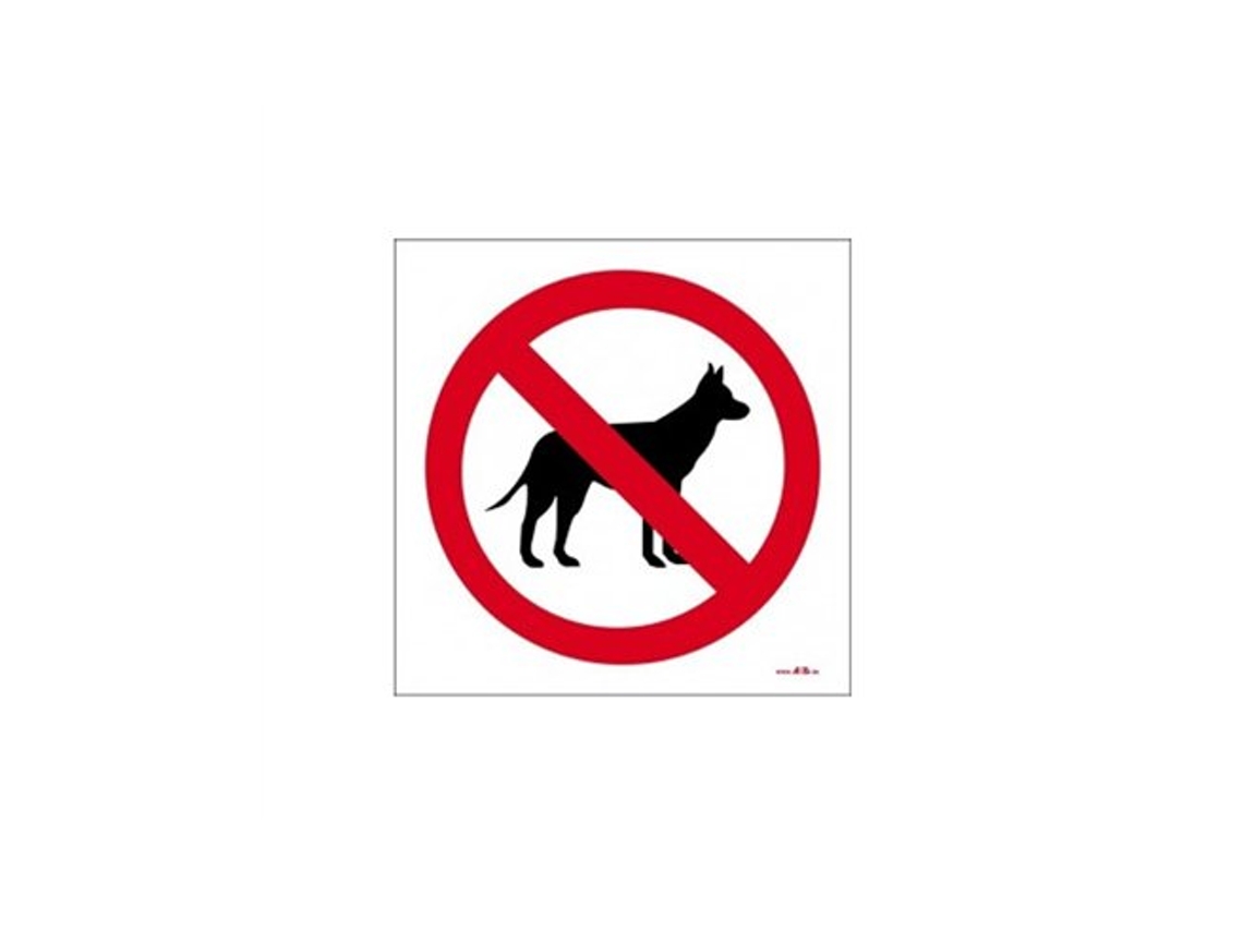 Señal De Adhesión. No Está Permitido Perro 10x10cm Rd46633 Normaluz