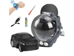 Ats-coche Rc Mini Con Reloj Control Remoto 2.4 Ghz Juguete De Carro Pequeño Con Luz Led Regalo De Cumpleaños Navidad Para Niños Niñas