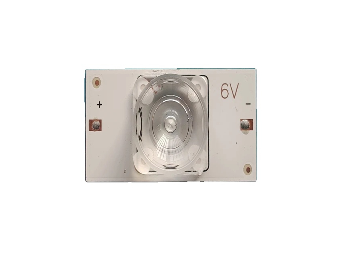 Tira de retroiluminación LED, 100 unidades, filtro óptico, lente cuadrada, 100 unidades OEM (6 V)