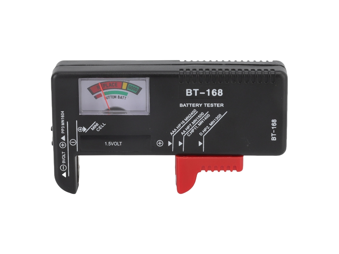 Comprobador de baterías portátil de alta precisión para pilas AA, AAA, CC 9V y 1.5V | Sin marca