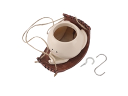 Jarrón colgante decorativo con forma de cara oscilante para plantas, 15 x 12 x 9,5 cm