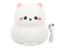 2026-lámpara De Noche Gatito Bonito Recargable Usb Con 3 Niveles De Brillo Control Táctil Silicona Para Niños Habitación