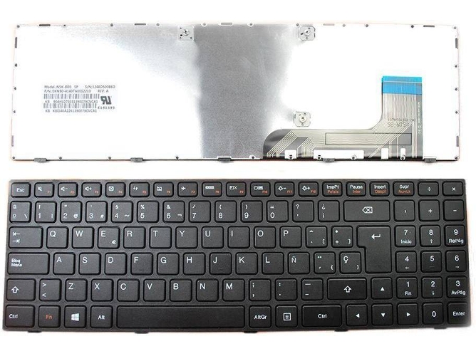 Teclado para Portátil Lenovo Ideapad 100 15 Negro