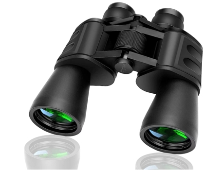 Binoculares 20x50, binoculares de alta potencia para adultos y niños con visión nocturna con poca luz, binoculares compactos impermeables (negro) B...