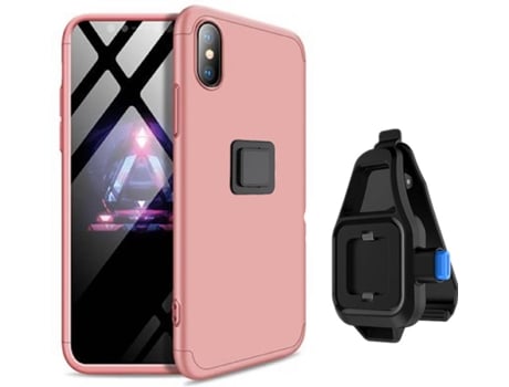 Funda iPhone X Slim Armor 360º con Soporte para la Cintura Rosa