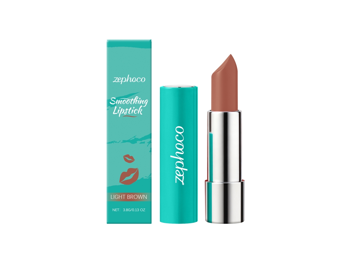 Brillo labial hidratante e impermeable de color marrón claro