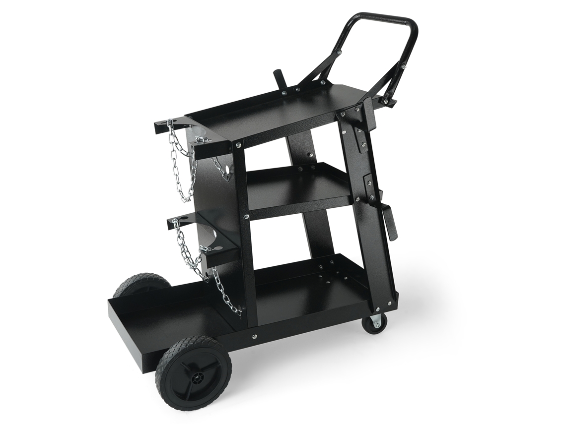 Carro de soldadura Succebuy, capacidad de 400 lb, 3 niveles, ruedas giratorias de 360 ​​grados, resistente