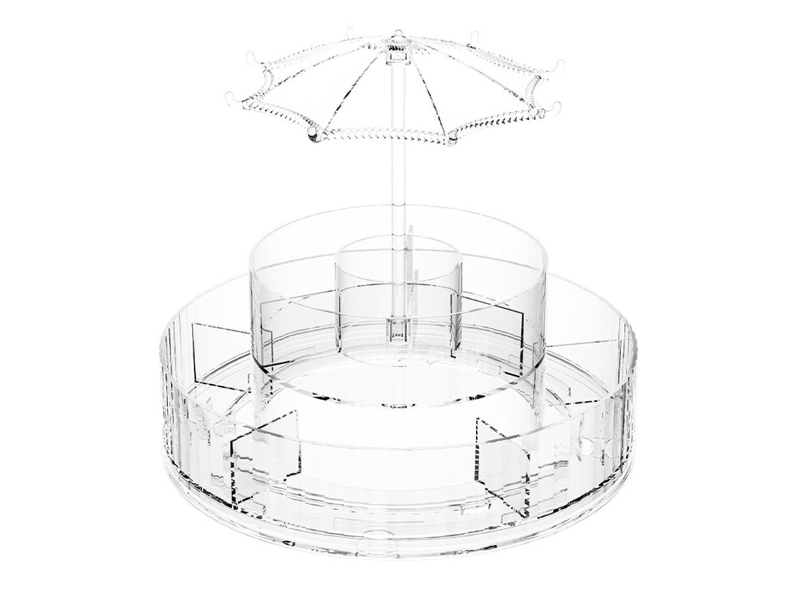 Organizador De Maquillaje Giratorio De 360 Grados, Gran Capacidad, Almacenamiento Para Cosméticos Y Joyas.