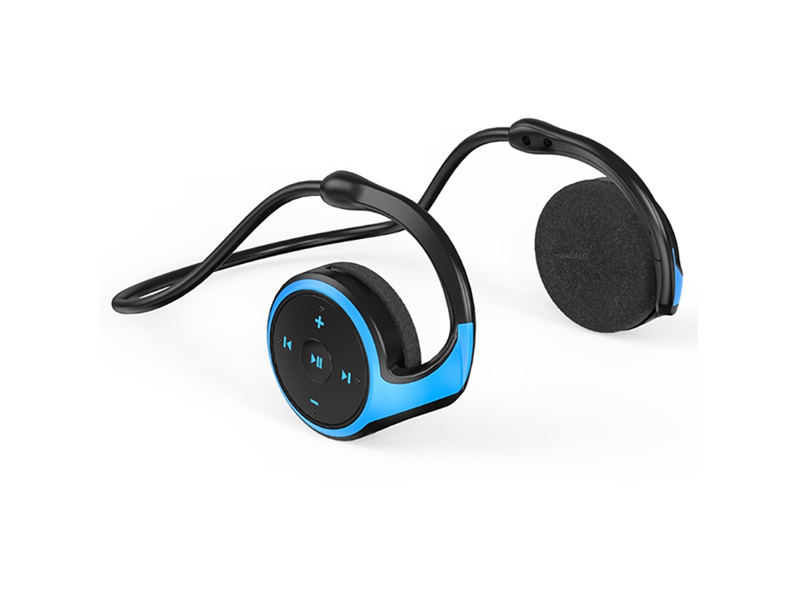 Auriculares inalámbricos plegables (azules), sonido envolvente 8D, calidad de sonido HiFi
