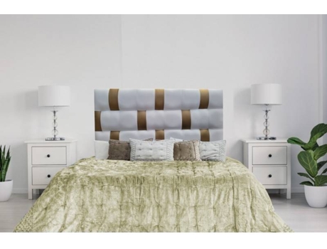 Cabecero DECORQUALITY Huelva (Blanco - Polipiel - 105 x 70 cm)