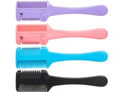 Peigne Rasoir Doble Face 4 Pièces Pour Coupe-cheveux Épais, Outil De Coupe Profesional Portátil