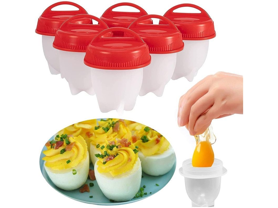 Molde Para Huevos Duros Linjou (sin Cáscara), Juego De 6 Moldes De Silicona Antiadherentes