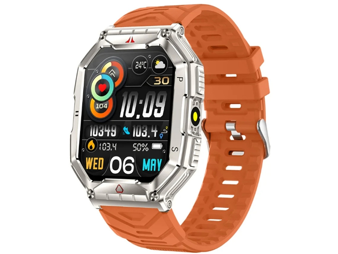 Reloj inteligente militar para hombre con linterna LED, 2.01", resistente al agua hasta 3 atm, con más de 100 modos, Yizhood