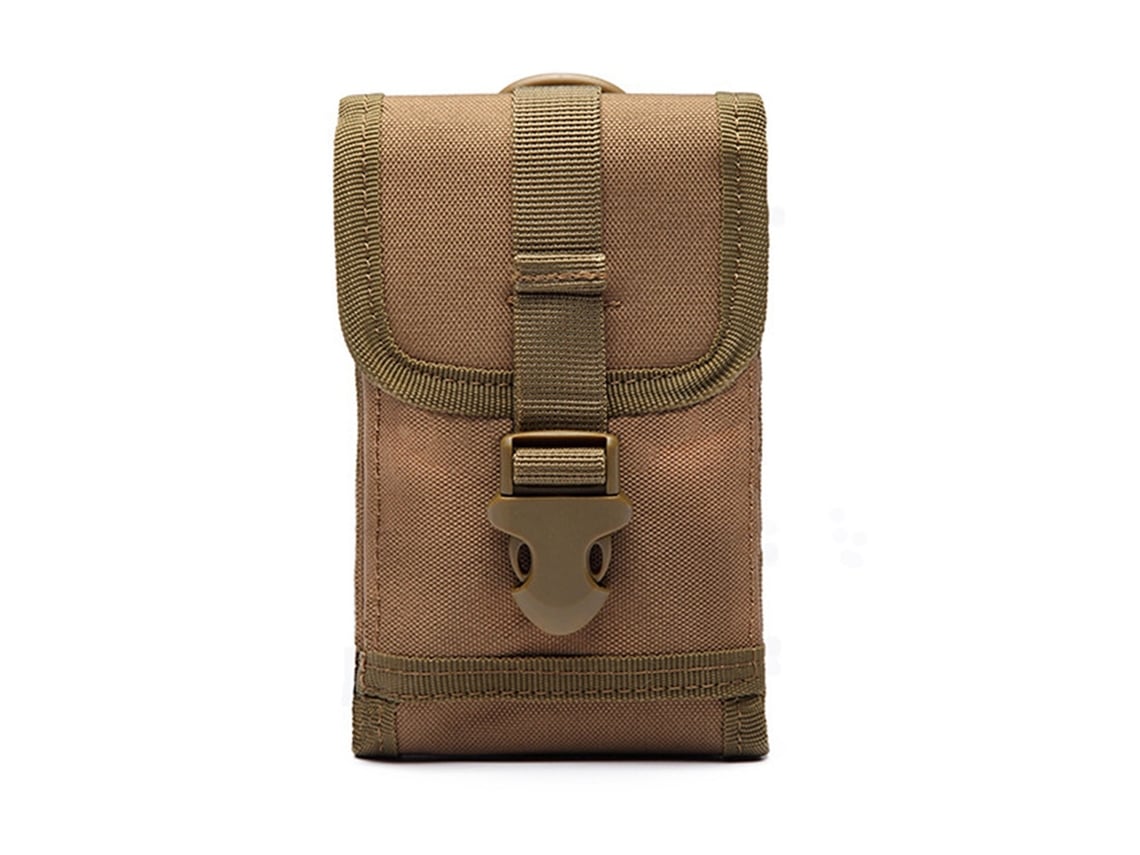 Bolsa para teléfono móvil de estilo militar, de nailon, con cinturón, impermeable, multifuncional, para deportes al aire libre.