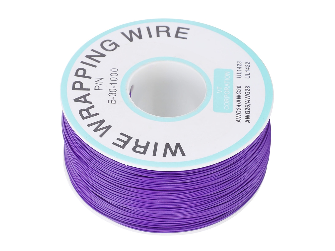 Cable De Cobre Estañado Unicore Para Conexión Electrónica De Placas De Circuitos Impresos - Morado