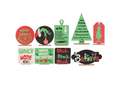 Tarjetas Decorativas Para Estantes Escalonados, Diseño Navideño De Dibujos Animados, Madera Duradera, 9 Unidades