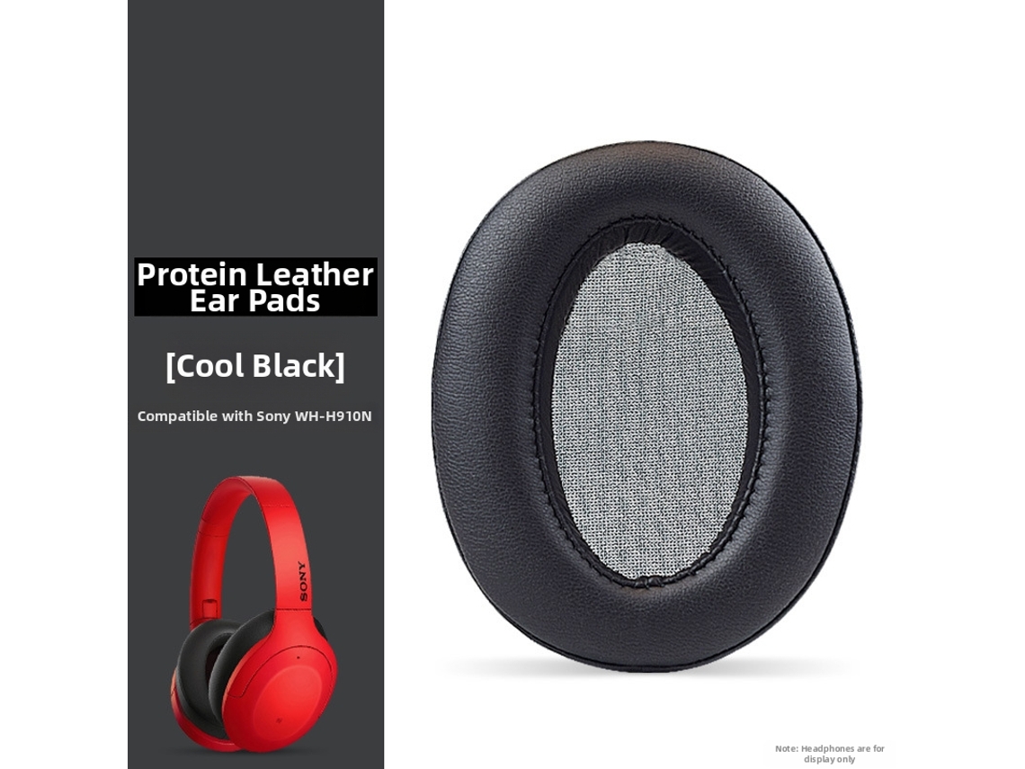 Almohadillas De Repuesto Para Auriculares Sony Wh-h910n (1 Par), De Piel Sintética, Color Negro. Czhhmart