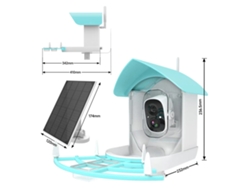Comedero inteligente para pájaros Aoresac con cámara exterior inalámbrica de 1080P con visión nocturna, control por aplicación e identificación por IA.