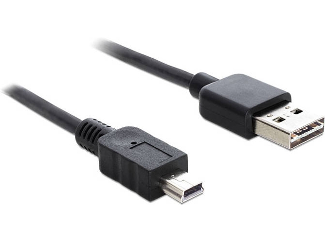 Cable USB DELOCK USB A/Mini-USB A 3 m Macho/Macho Negro