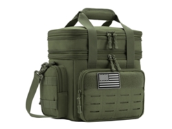 Fiambrera táctica, bolsa térmica, diseño a prueba de fugas, color verde militar.