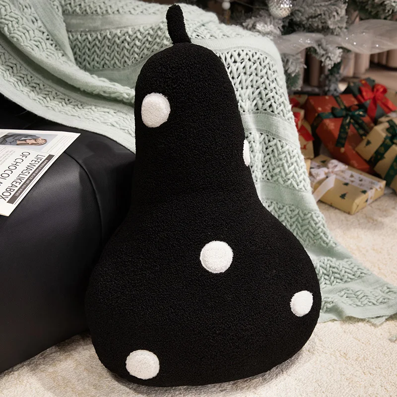 Cojín Decorativo Para Adulto Con Estampado De Piña Y Lunares (negro, 65 Cm), Cojín Para Sofá, Almohada De Apoyo.