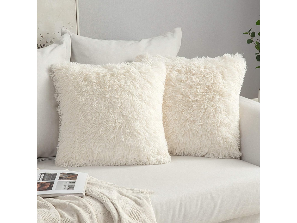 Par De Cojines Decorativos De Piel Sintética Suave Para Sofá O Dormitorio
